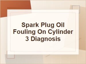 Spark Plug Oil Fouling on Cylinder 3 Diagnosis